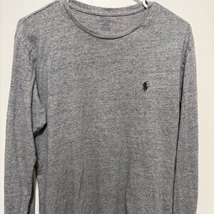 Polo by Ralph Lauren Men's Heather Gray Long Sleeve Tee